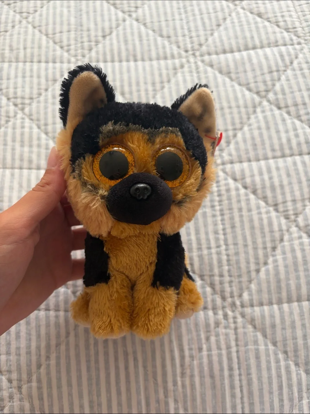 Ty Plush German Shepherd Puppy - Black, Tan & Amber